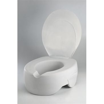 Elevador WC, Con tapa, 10 cm, Blanco, Titán, Hasta 160 Kg, Mobiclinic