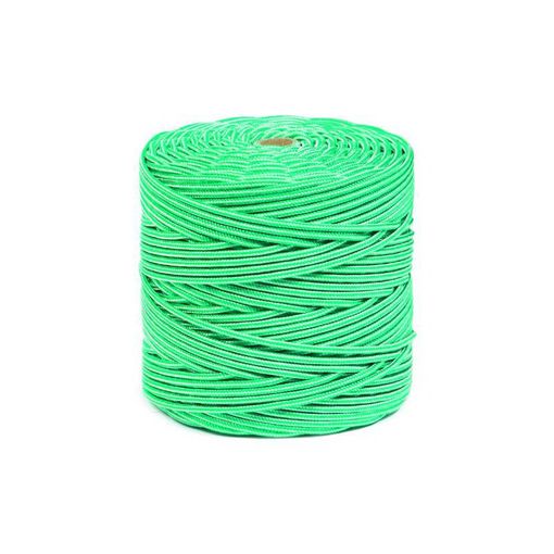 Cuerda Polipropileno Trenzado 5mm Blanco/verde 200mts Hcs con