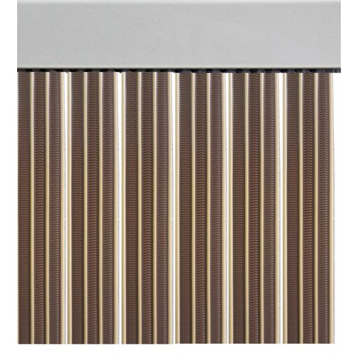 Cortina De Tiras Cintas 120 Cms Marron Beige Para Puertas [0812012