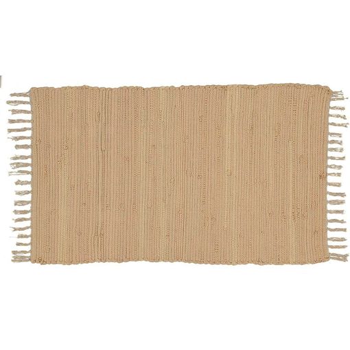 Alfombra Jarapa Beige Crema Natural, Estilo Hindu, Alfombra 100% Algodon,  Alfombra De Colores Con Flecos, Medida 50x80 [7351202-3] 50x80 Cm crema  Beige 7351202-3 exma con Ofertas en Carrefour