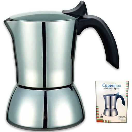 Cafetera Italiana, Induccion, Antioxido , Acero Inoxidable, 4 Tazas con  Ofertas en Carrefour