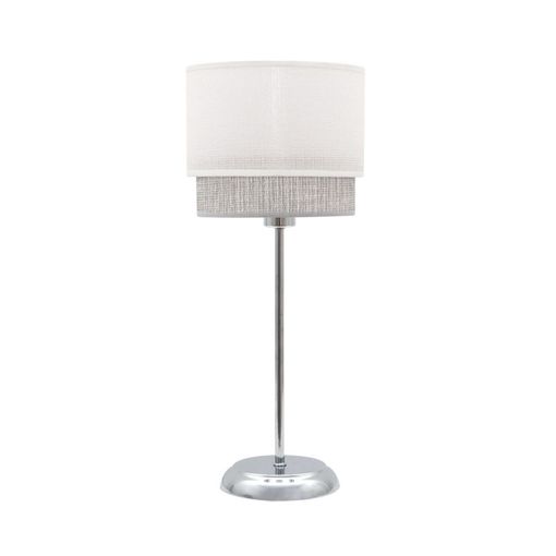 CHARLESTON: Lámpara de mesa color blanco, casquillo E27 y con pinza