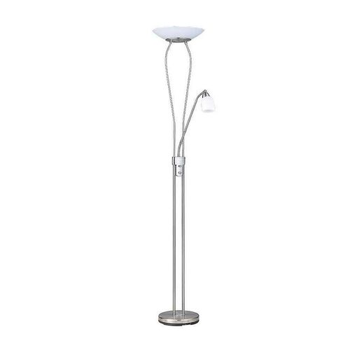 Lámpara de pie regulable plateado 18 W 180 cm