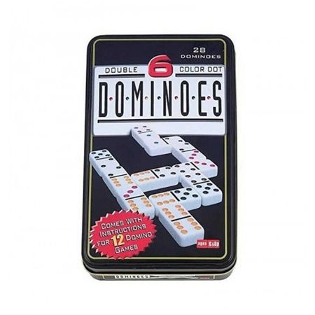 Domino Doble 6 Con 28 Fichas Caja De Metal Juego De Mesa con Ofertas en  Carrefour