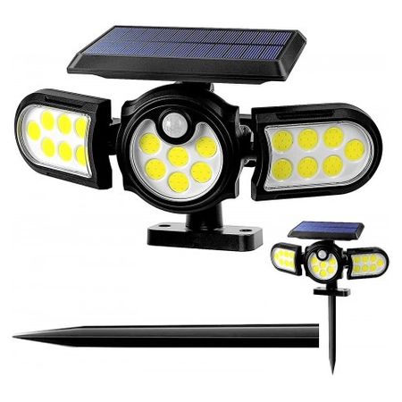 Luz Solar Exterior, Foco De 77 Led-cob Lámpara Con Sensor De Movimiento, De  Pared 270° Impermeable Ip65 Jardín, Patio con Ofertas en Carrefour