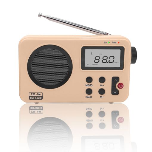 NK Radio Portátil Vintage Pequeña NK-AB1904-FM Beige