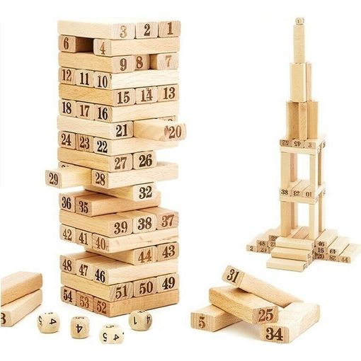 Torre De De Madera Juego De Mesa 54 Piezas + 4 Dados con Ofertas en Carrefour | Ofertas Carrefour Online