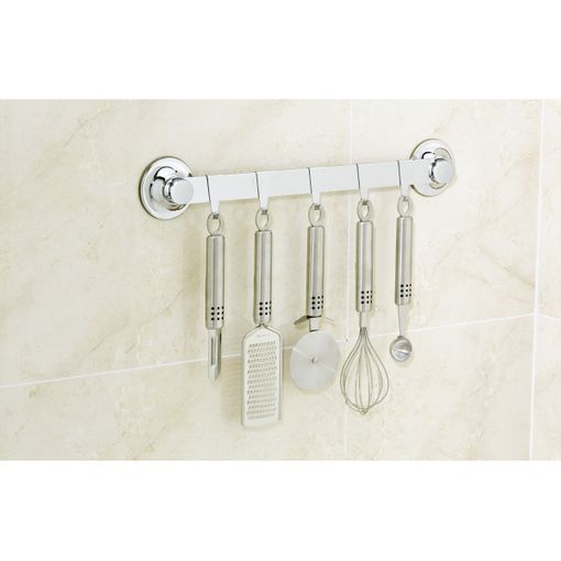 COLGADOR COCINA 6 GANCHOS ACERO 3086-1