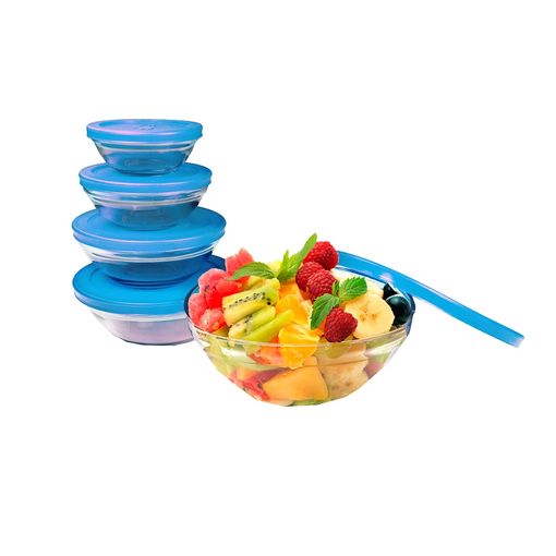 Tupper Cristal Benneton Set 3 Piezas Hermético Rectangular (330ml Tapa  Verde + 570ml Tapa Rojo + 1180ml Tapa Azul) Borosilicato Rainbow con  Ofertas en Carrefour