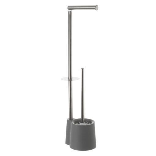 Escobillero de Baño cuadrado plastico gris