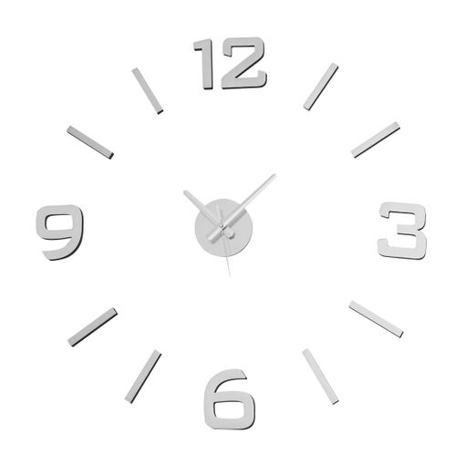 Reloj De Pared Adhesivo Moderno Plateado De Polipropileno De 60 Cm con  Ofertas en Carrefour