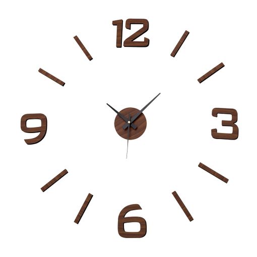 Reloj de pared adhesivo MARRÓN 40 cm