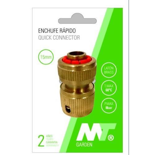 Conector Manguera Con Función STOP Fabricado en Laton 3/4 Hembra