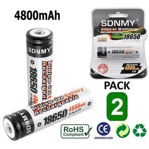 Pila 18650 3.7v - 3350mah Alta Capacidad Batería Recargable Li-ion con  Ofertas en Carrefour