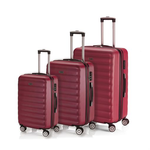 Juego Maletas Set 3 Cabina Rígidas Ruedas Tsa Trolley Rojo Gridinlux con  Ofertas en Carrefour