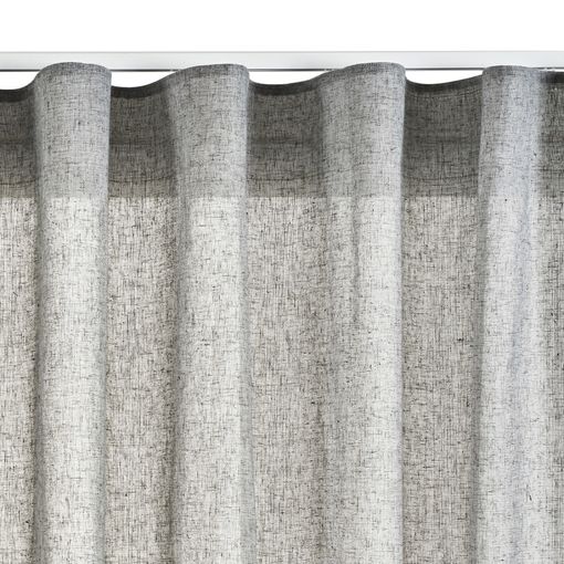 Cortinas Traslucidas Gris Con Argollas 1.40 X 2.20