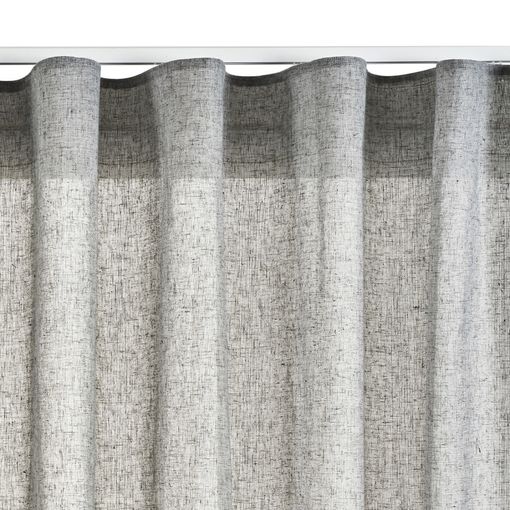 Cortina con ojales de terciopelo efecto envejecido color gris antracita por  unidad 140 x 300