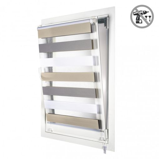 Estor Noche Y Día Easyfix, Estores Enrollables Para Instalación Sin Taladrar  Blanco-gris-beige, 60 X 180cm con Ofertas en Carrefour