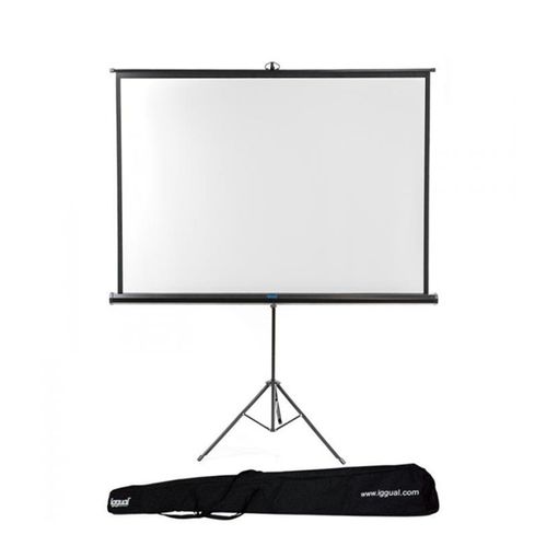 in.tec]® Pantalla Para Proyector Portable Con Trípode - 290 X 216 X 65 Cm -  Ajustable - Para Hd Y 3d - Tela De Proyección - Blanco Y Negro con Ofertas  en Carrefour