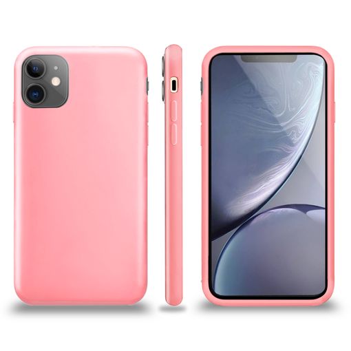 Funda de silicona iphone 11 rosa
