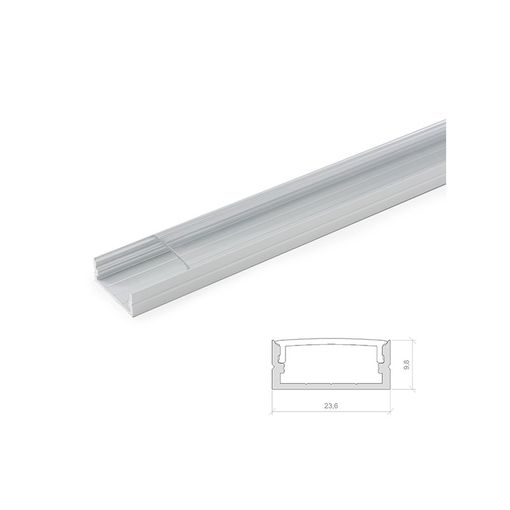 Difusor Opal para perfil Aluminio tira LED de 2m