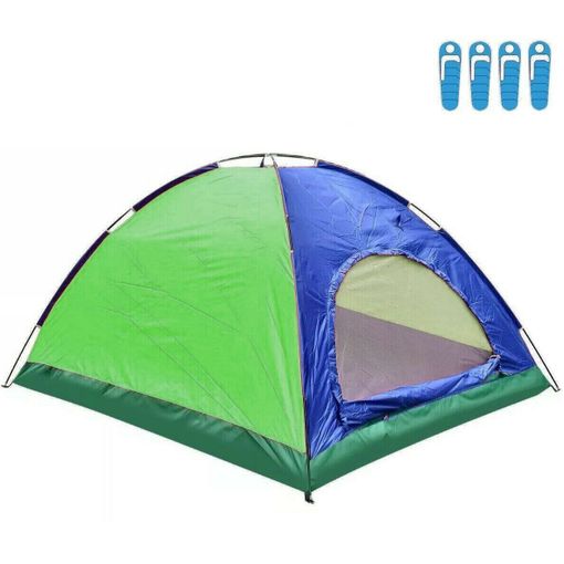 Tienda De Campaña Para 4 Personas Impermeable Acampar Camping Carpa Tipo  Iglu Azul-verde con Ofertas en Carrefour