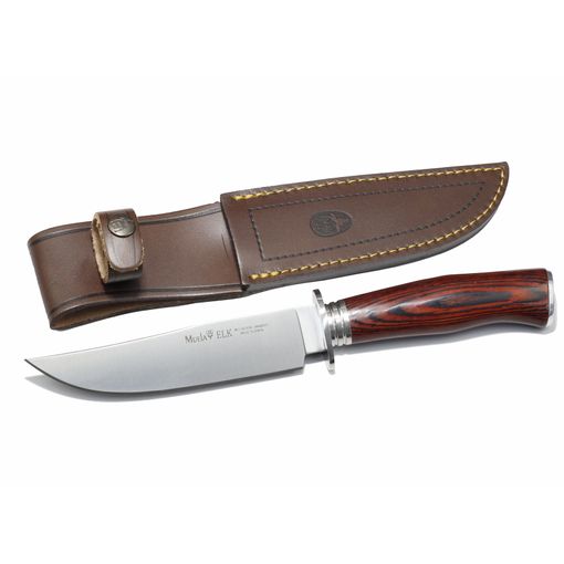 CUCHILLO DE CAZA CON PUÑO DE OLIVO Y HOJA DE 18 CM. Cuchillería