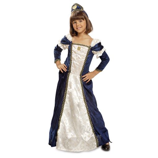 Disfraz Dama Medieval Azul Para Niña con Ofertas en Carrefour