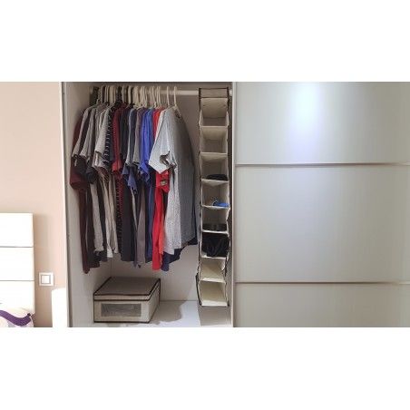 Organizador De Armario Colgante De 6 Compartimientos - L 28 X A 28 X H 112  Cm - Gris Antracita con Ofertas en Carrefour