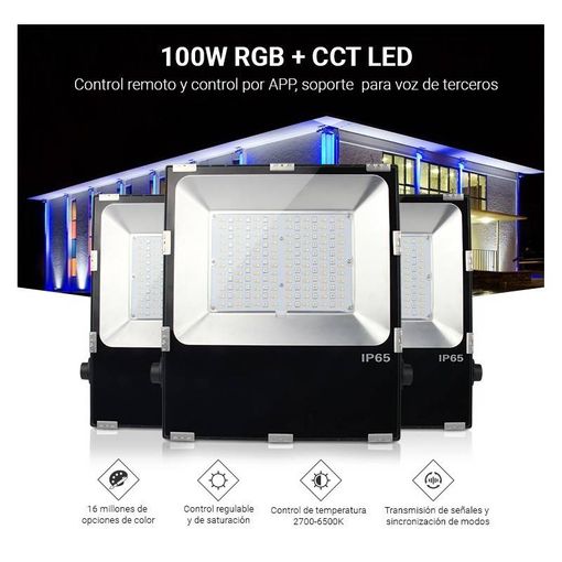 Proyector LED exterior 100W 7847LM IP65 - Blanco Cálido