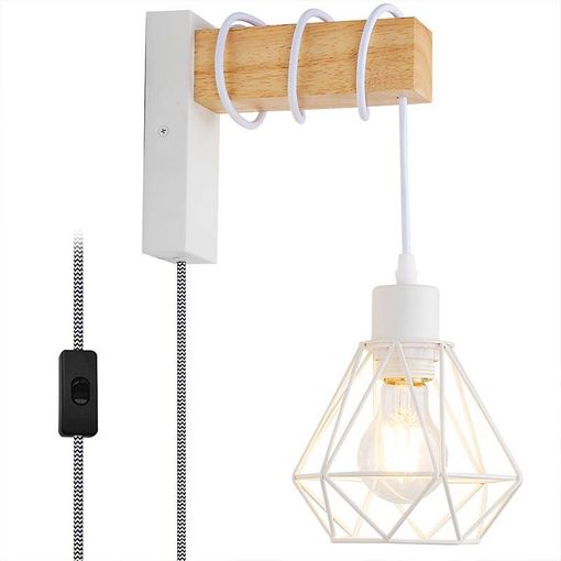 Aplique De Pared Nórdico Orientable Con Cable Y Enchufe - E27 con Ofertas  en Carrefour