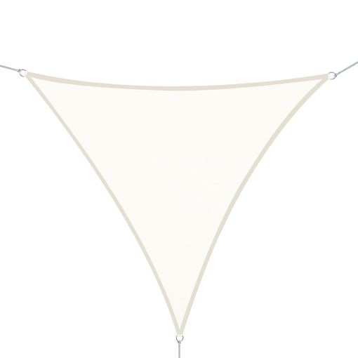 Toldo poliéster triangular Aktive Garden color blanco, Toldo vela