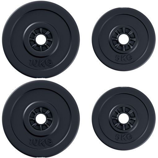 Juego De Mancuernas Ajustables Homcom Acero Hdpe Arena 25 Kg Negro con  Ofertas en Carrefour