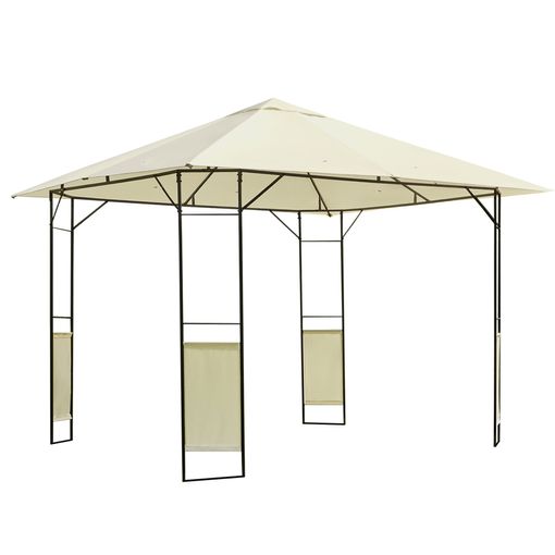 Carpa Plegable De Metal Poliéster 325x325x265 Cm - Outsunny. Marrón con  Ofertas en Carrefour