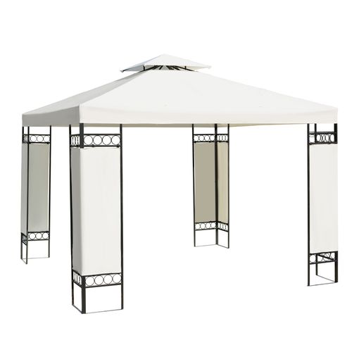 Carpa Plegable De Metal Poliéster 325x325x265 Cm - Outsunny. Marrón con  Ofertas en Carrefour