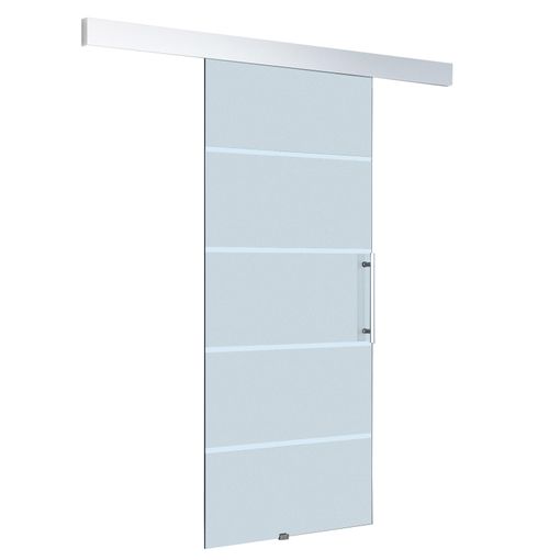 Puerta Corredera De Vidrio Aluminio Homcom 200x213 Cm - Transparente con  Ofertas en Carrefour