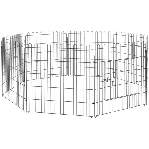 Parque Para Perros Pawhut De Acero 82,5-150x79x61 Cm Negro con Ofertas en  Carrefour