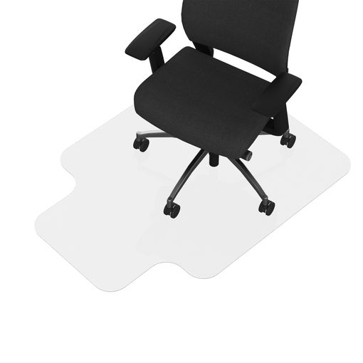 Alfombra antideslizante para silla de oficina 135 x 114 cm transparente 