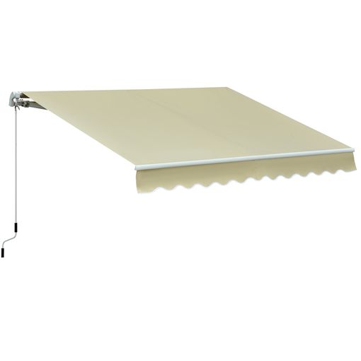 pro.tec] Toldo montando en la pared - Beige - 400 x 120 cm - Terraza Balcón  Toldo extensible - Persiana de la ventana Exterior