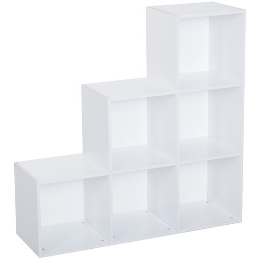 Estantería De Melamina De Madera Homcom 91,5x29,5x91,5 Cm - Blanco con  Ofertas en Carrefour