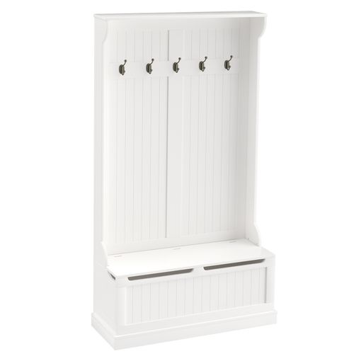 Perchero Con Zapatero De Mdf Homcom 80,5x40x168 Cm Blanco con Ofertas en  Carrefour