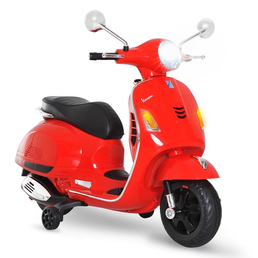 Moto Eléctrica Vespa Para Niños 18-36 Meses Faro Bocina Rosa Homcom con  Ofertas en Carrefour