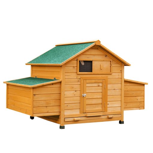 Gallinero De Exterior De Madera De Abeto 347x160x150cm-pawhut.naranja con  Ofertas en Carrefour