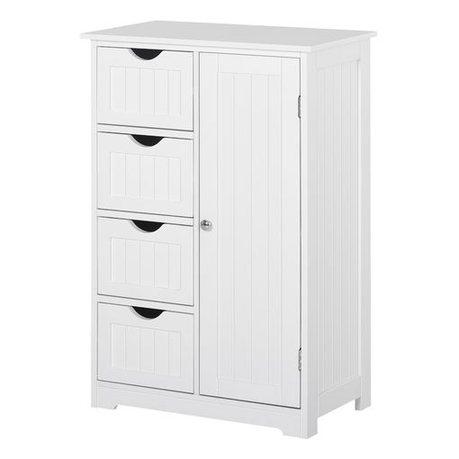 Mueble Auxiliar Baño De Melamina Kleankin 32x30x161 Cm Blanco con Ofertas  en Carrefour