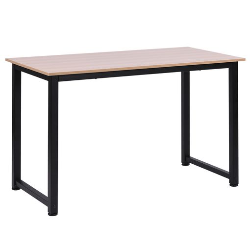 Homcom Escritorio para Ordenador de Vidrio Negro 120x60x74.5cm