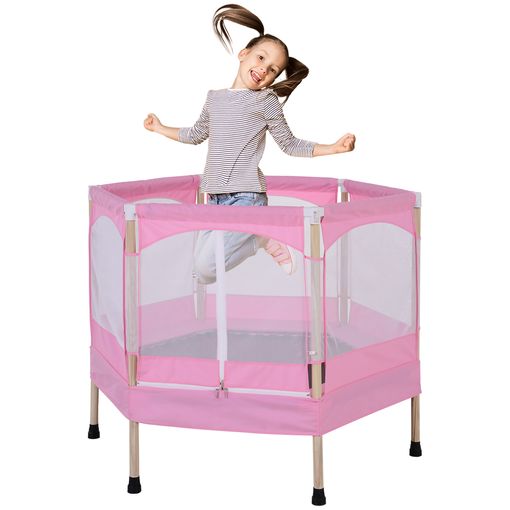 Cama Elástica Infantil Con Superficie De Salto Ø120 Cm Rosa Homcom con  Ofertas en Carrefour