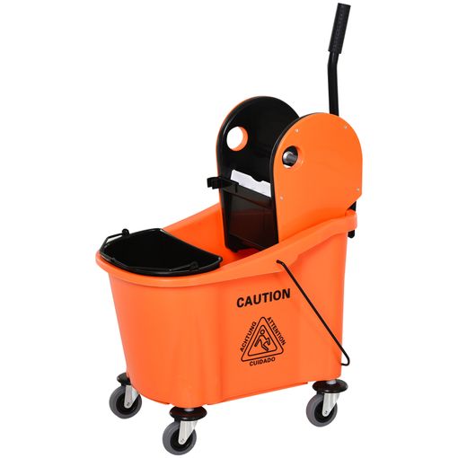 Cubo Para Fregona De Pp Y Metal Homcom 54x41x91,5 Cm Naranja con Ofertas en  Carrefour