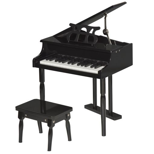 Piano De Cola Para Niños 30 Teclas Con Taburete Atril Negro Homcom con  Ofertas en Carrefour