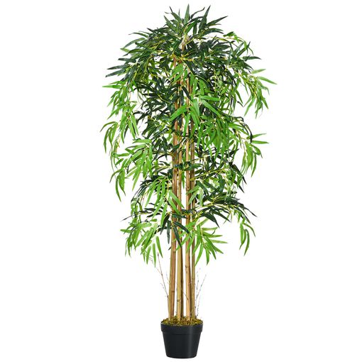 Planta De Bambú Artificial De Pe, Cemento Ø18x150 Cm - Outsunny. Verde con  Ofertas en Carrefour