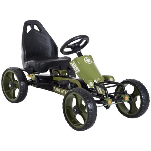 Go-kart A Pedales Para Niños +3 Años Con Embrague Freno Verde Homcom con  Ofertas en Carrefour